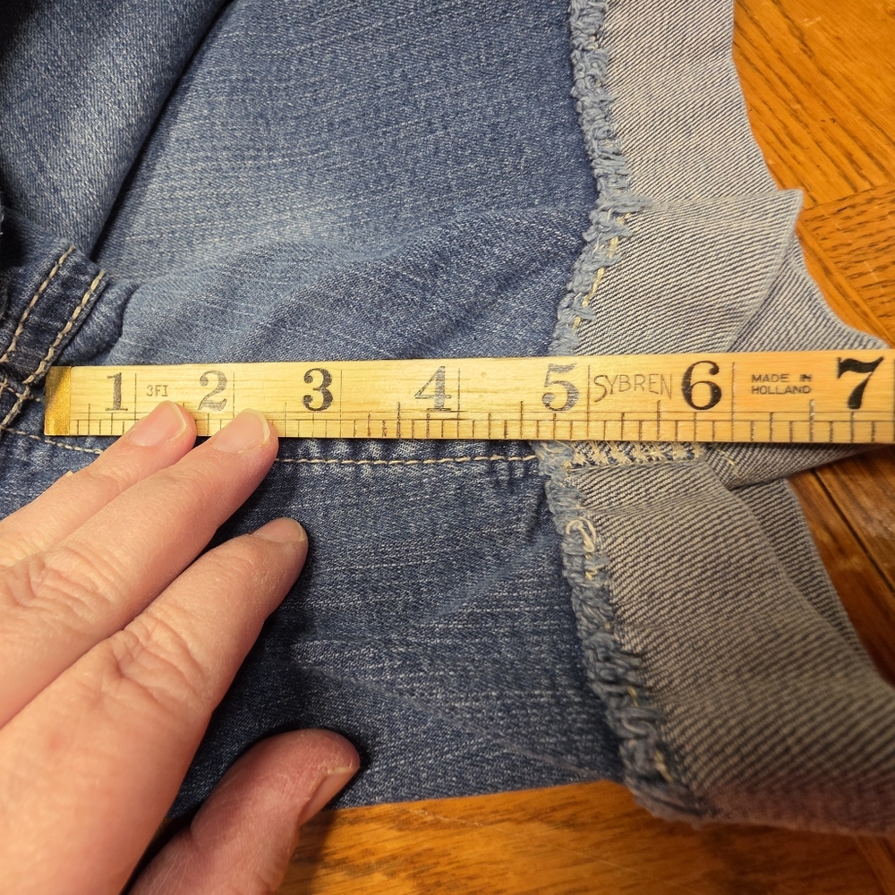 Wallflower Blue Denim Jean Shorts Roll-Cuffed Plus Size 20 - Picture 8 of 8